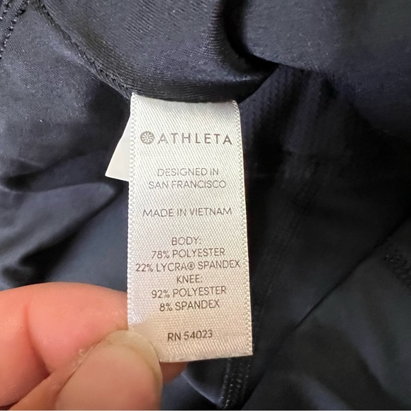 Athleta Med Black Mesh Contender Capri Powerlift Legging Yoga Tight Pants 210134 - Picture 9 of 11